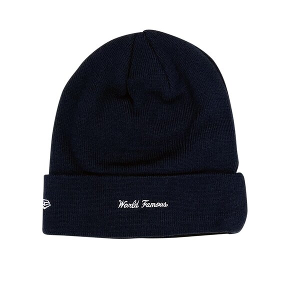 Supreme x New Era FW20 Cross Box Logo Beanie Navy - Picture 2 of 5